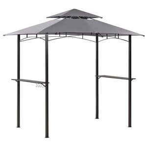 Beliani ZAHRADNÍ PAVILON Ocel šedý 240/148 cm Naro obraz