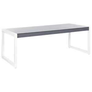 Beliani ZAHRADNÍ STŮL Hliník šedý/bílý 210/90 cm Bacoli obraz