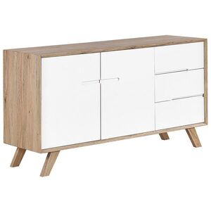 Beliani SIDEBOARD se 2 dveřmi Hnědý/Bílý Forester obraz