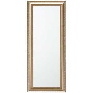 Beliani NÁSTĚNNÉ ZRCADLO zlaté obdélníkové 51/141 cm Aurillac obraz