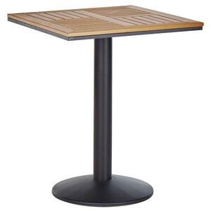 Beliani ZAHRADNÍ STŮL Umělé dřevo světle hnědý 60/60 cm Palmi obraz