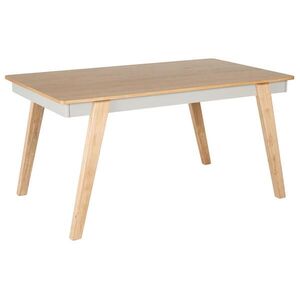 Beliani JÍDELNÍ STŮL 150/90/75 cm Světle hnědý, Šedý Obdélníkový Phola obraz