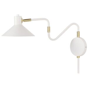 Beliani NÁSTĚNNÁ LAMPA Bílá/Zlatá Baliem obraz