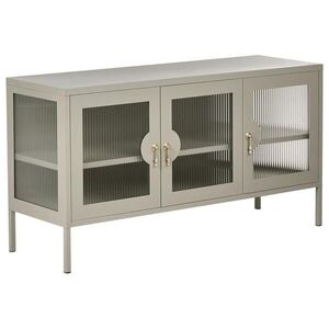 Beliani SIDEBOARD se 3 dveřmi Kov Světle béžový Gleora obraz