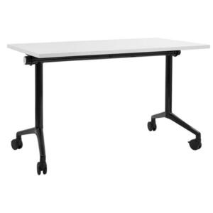 Beliani PSACÍ STŮL Skládací Bílý 120/60 cm s kolečky Cavi obraz