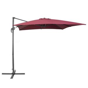 Beliani VÝKYVNÝ SLUNEČNÍK burgundsky červený/tmavě šedý 250/250/235 cm Monza obraz