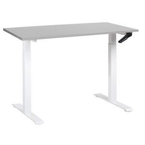 Beliani PSACÍ STŮL šedobílý 120/72 cm manuální výškově nastavitelný Destin III obraz