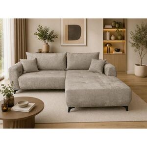 P & B ROHOVÁ SEDAČKA, textil, šedohnědá obraz