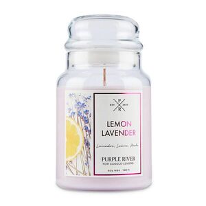 VONNÁ SVÍČKA Fialová Lemon Lavender sójový vosk obraz