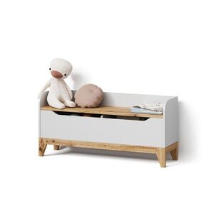 Livinity® KOMODA NA HRAČKY Mailo Bílá/Artisan 107.2 x 50 cm s lavicí obraz