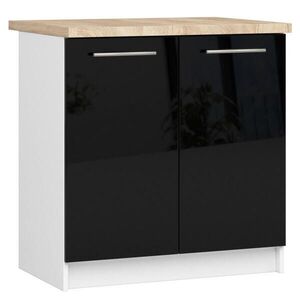 RAUMHIRSCH FURNITURE SPODNÍ SKŘÍŇ Bílá, Černá lesklá 85/80/46 obraz