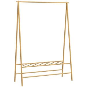 HOMCOM VĚŠÁK NA ODĚVY Bambus, 116 x 43, 5 x 160 cm, přírodní dřevo obraz