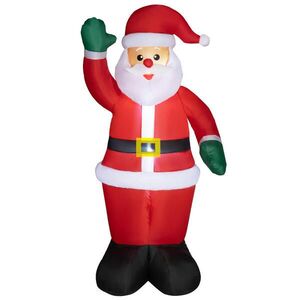 Outsunny NAFUKOVACÍ vánoční dekorace 1, 84 m Santa Claus s LED osvětlením zahradní dekorace obraz