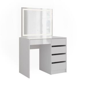 Vicco TOALETNÍ STOLEK Sherry Bílá/bílý vysoký lesk 89.8 cm 5 dílů obraz