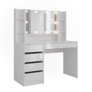 Vicco TOALETNÍ STOLEK Sherry Bílá/bílý vysoký lesk 119.8 cm 5 dílů obraz