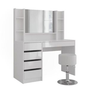 Vicco TOALETNÍ STOLEK Sherry Bílá/bílý vysoký lesk 119.8 cm 5 dílů obraz