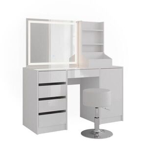 Vicco TOALETNÍ STOLEK Sherry Bílá/bílý vysoký lesk 128.2 cm 4 díly obraz