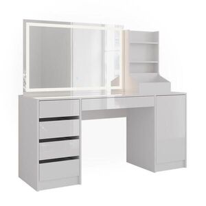 Vicco TOALETNÍ STOLEK Sherry Bílá/bílý vysoký lesk 158.2 cm 3 díly obraz