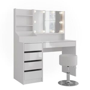 Vicco TOALETNÍ STOLEK Sherry Bílá/bílý vysoký lesk 119.8 cm 4 díly obraz