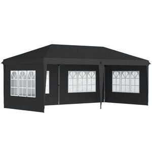 Outsunny PAVILON cca 3x6 m Vodotěsný skládací pavilon typu pop-up se 4 bočními stěnami, okna obraz