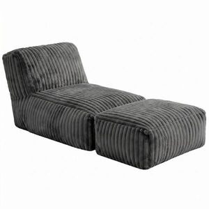 Urban Meuble KŘESLO S TABURETEM z manšestru modulární a ergonomicky polstrované obraz