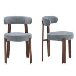 Urban Meuble JÍDELNÍ ŽIDLE SADA 2 KS z látky, s ergonomickým zaobleným opěradlem obraz