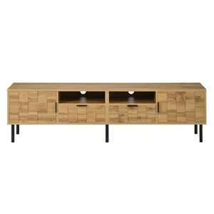 Urban Meuble NÍZKÁ KOMODA dekor dub 160 cm se 2 zásuvkami a 2 dvířky obraz