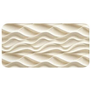 OnlyWow KOUPELNOVÁ PŘEDLOŽKA Linie - Vlnité - Krémové 120x60 cm obraz