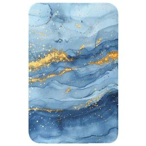 OnlyWow WC PŘEDLOŽKA Akvarel - modrá - umění - zlatá - luxusní - moderní 50x80 cm obraz