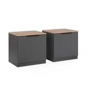 Vicco NOČNÍ STOLEK Betti Anthracite/Sonoma Sada 2 kusů obraz