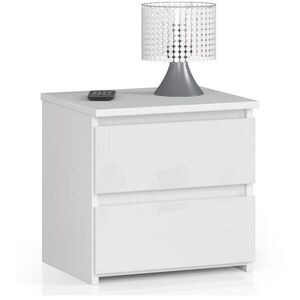 RAUMHIRSCH FURNITURE NOČNÍ STOLEK bílý, bílý lesklý 40/40/35 obraz