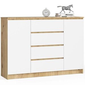 RAUMHIRSCH FURNITURE KOMODA dub Artisan, bílá 99/138/40 obraz