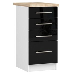 RAUMHIRSCH FURNITURE SPODNÍ SKŘÍŇKA bílá, černá lesklá 85/40/46 obraz
