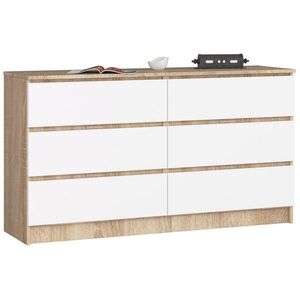 RAUMHIRSCH FURNITURE KOMODA dub Sonoma, bílá 77/138/40 obraz
