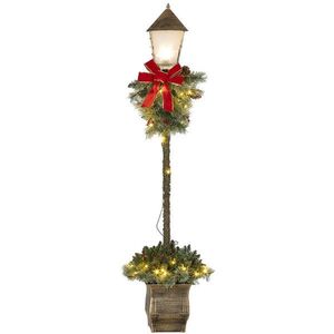 Outsunny 150 cm vánoční lucerna Vánoční osvětlení s 50 LED světly Kov obraz