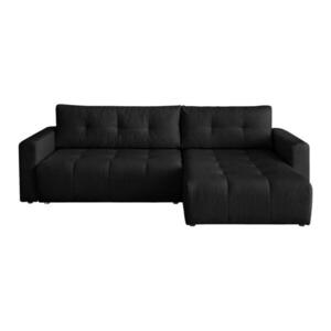 Fedve ROHOVÁ SOFA WALONGO s rozkládací funkcí, Černá obraz