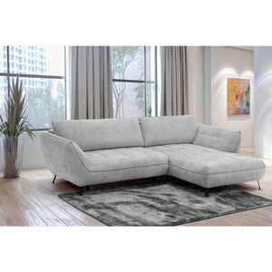 MID.YOU ROHOVÁ SEDAČKA, textil, světle šedá obraz