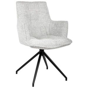 Ambia Home ŽIDLE S PODRUČKAMI, železo, žinylka, šedá, černá obraz