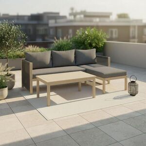 Ambia Garden TERASOVÁ SEDACÍ SOUPRAVA 3dílné, dřevo, plast obraz