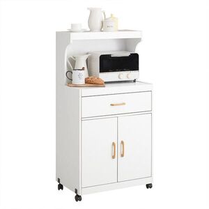 SoBuy KUCHYŇSKÝ VOZÍK s 1 zásuvkou Bílá 62x40x119cm Nordický obraz