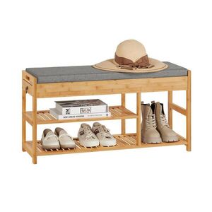 SoBuy ZÁSUVKOVÝ BOTNÍK Bambus 90x30x45cm Nordický obraz