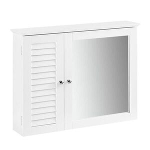 SoBuy NÁSTĚNNÁ SKŘÍŇKA se 2 dveřmi Bílá 65x14x49cm Minimalistický obraz