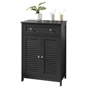 SoBuy NÍZKÁ KOUPELNOVÁ SKŘÍŇKA s jedním zásuvkou 60x35x87cm Funkční obraz
