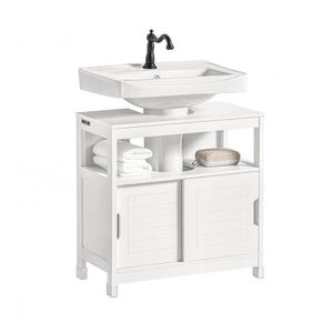 SoBuy SPODNÍ SKŘÍŇKA POD UMYVADLO se 2 dveřmi Bílá 60x30x60cm Minimalistický obraz