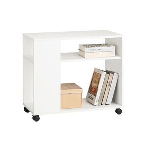 SoBuy KONFERENČNÍ STOLEK s 1 zásuvkou Bílá 70x35x60cm Minimalistický obraz