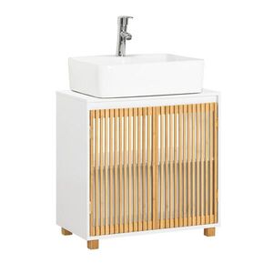 SoBuy SPODNÍ SKŘÍŇKA POD UMYVADLO se 2 dveřmi Bílá 60x33x60cm Nordický obraz