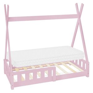 ML-DESIGN DĚTSKÁ POSTÝLKA Tipi s matrací 70x140 cm Růžová obraz
