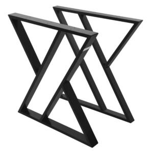 ML-DESIGN NOHY STOLU, sada 2 ks, 69 x V 72 cm, tvar X, černé obraz