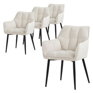 ML-DESIGN JÍDELNÍŽIDLA, SADA 4 KS, krémová froté látka obraz