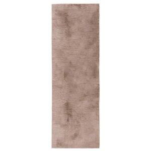 benuta UMĚLÉ kožíškové koberce Furry Taupe 70x200 cm obraz